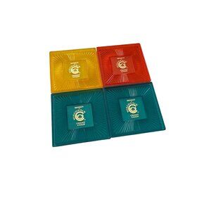 University of Wisconsin Credit Union Plastic Square Coasters